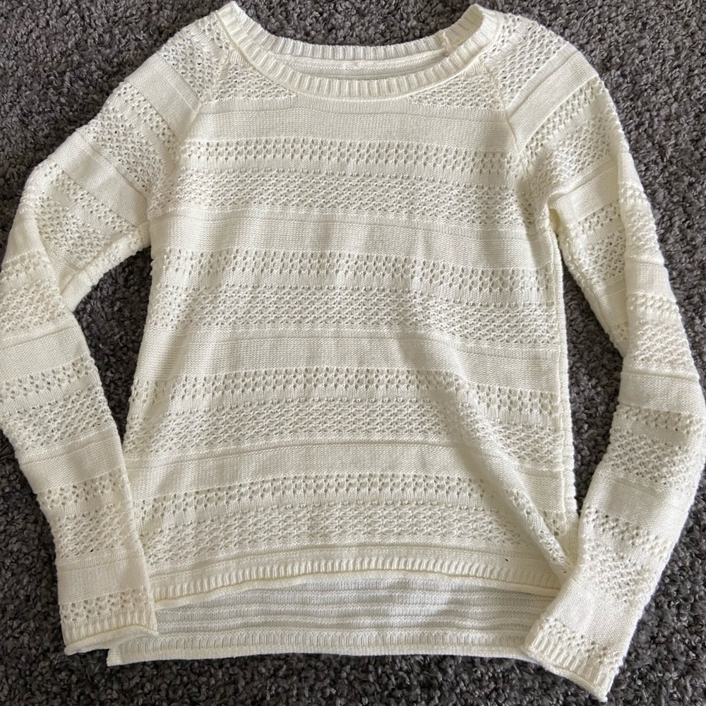 cream sweater